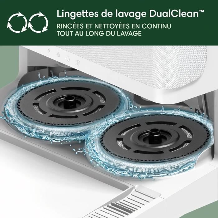 IRobot Roomba Plus 405 Combo Robot + AutoWash - Base Multifonction - Lavage et séchage des lingettes - LiDAR Clearview