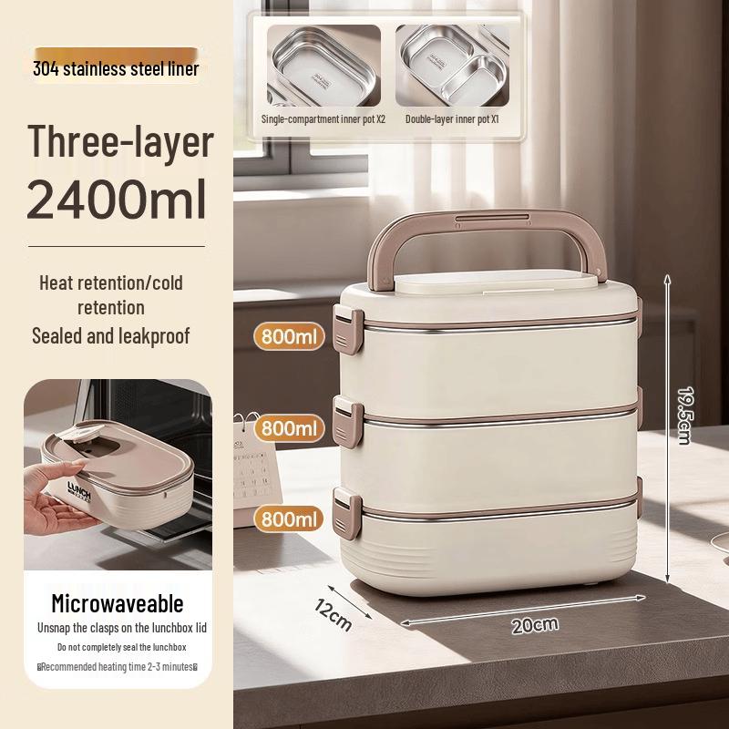 Ruhan Insulated Divided Lunch Box