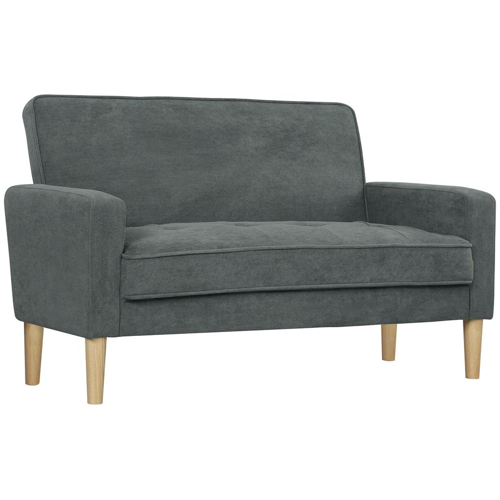 Two Seater Velvet Feel Sofa Grey
