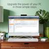 HP 2022 All-in-One Desktop, 21.5-inch FHD Display, Intel Celeron G5905T, 8GB RAM, 256GB PCIe SSD, Webcam, WiFi, HDMI, RJ-45, Wired Keyboard & Mouse, D