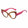 New Fashion Contrasting Cat Eye Sunglasses Personalized Casual Versatile Anti Blue Light Glasses Outdoor Travel UV Protection