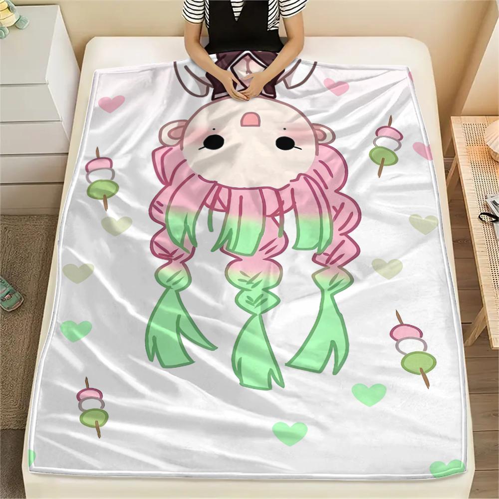 

1PC Demon Slayer Print Flannel Blanket, High quality All Seasons, Home Decor, Warmth and Comfort, Perfect for Christmas Gifts 80cm x 120cm