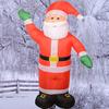 1.2-3m Outdoor Christmas Inflatable Gas Mold With Led Light Santa Claus Wave Restaurant And Mall Welcome Decoration New Year