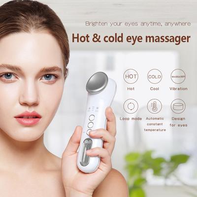 TinWong Masseur Oculaire Chauffant Chaud et Froid Baguette de Massage Vibrante Baguette Électrique pour Cernes et Poches Sous les Yeux Soulager la Fatigue.