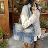 Fashion commuting Women big totes Washed denim female Handbag Large capacity Shoulder Bags Jeans Female Travel Shopping bag