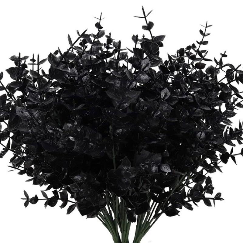 3PC Black Home Decorations Fake Plants Halloween Decor Artificial Leaves Atmosphere Multiple Options Available