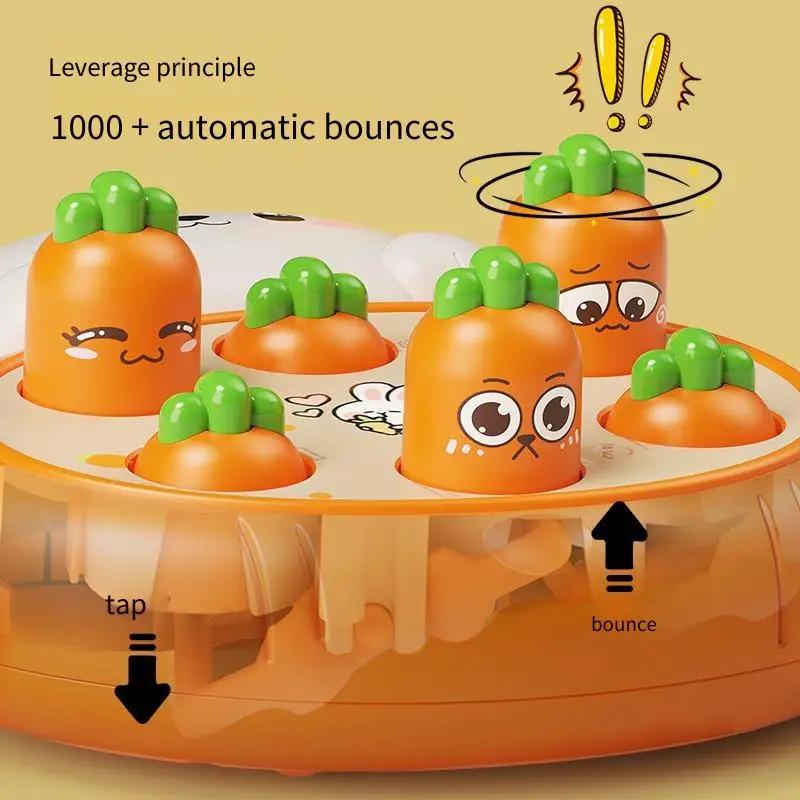 Children's Rabbit Groundhog Toy Cartoon Radish Percussion Game Console Groundhog Toy Parent-child Interactive Early Education