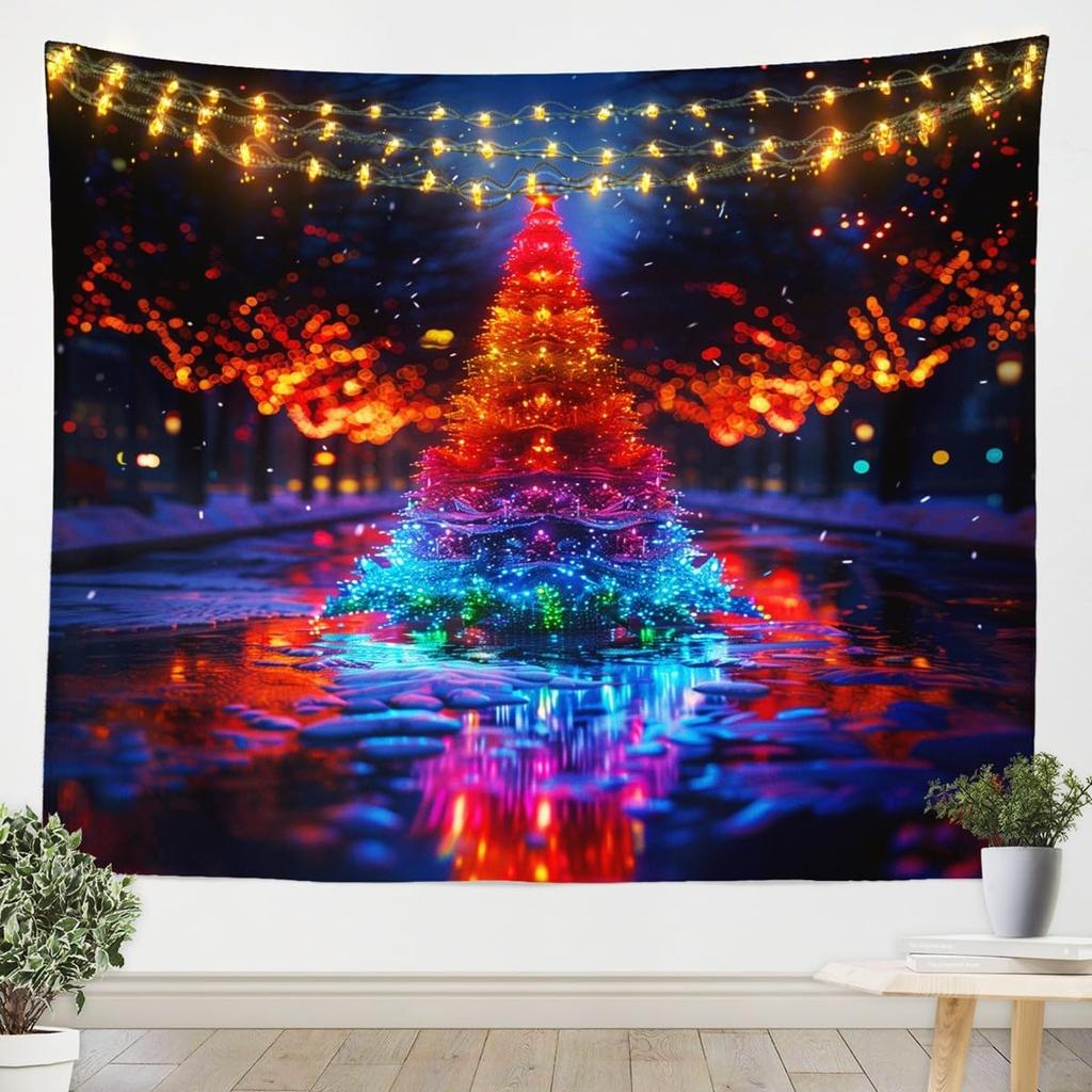Christmas Santa Claus Wall Hanging Tapestry Ink Galaxy Wall Hanging Tree Wall Hanging Gorgeous Christmas Tree Fireplace Gifts