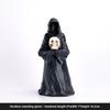 Halloween Black Robe Figurine - Black-faced Ghost for Home, Table, Car Decoration, Resin Small Halloween Decoration