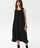 Mid And Row Balloon Sleeveless Dress(Black)