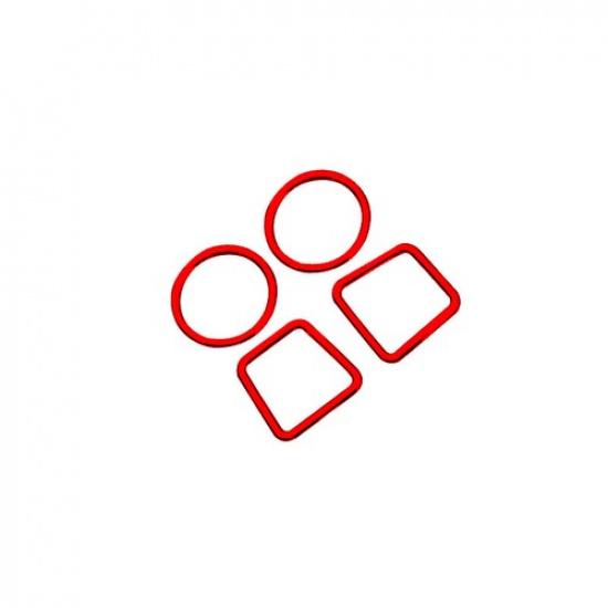 Dashboard L&R Air Outlet Vent Cover For Jeep Patriot Compass 2011-16 Bright Red