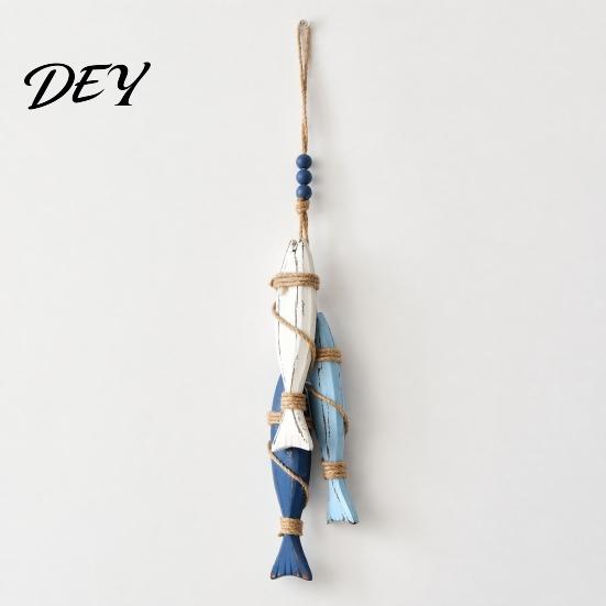 Badezimmer Strand-Thema Dekor 1/2 Stück Böhmischer Holz-Seestern Hängende Dekoration, Handgefertigter Fisch Wandverzierung, Heimkunst Küsten-Nautik-Anhänger