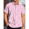 Hawaii Shirts for Men 3D Paisley Graphic Short-sleeved T-shirt Casual Lapel Buttons Male Tops Summer Oversized Bohemian Man Tees
