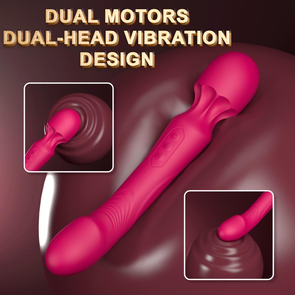 10 Modes Dual Motor Powerful Vibrator G Spot Massager Clitoris Stimulator Dildo Whole Body Silicone Anal Plug Toy for Women