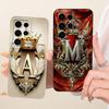 Case For Samsung S25 Ultra Cover Luxury A-Z Letters Crown 2D Painted Silicone Funda For Samsung Galaxy S25 Ultra Casing SM-S938B