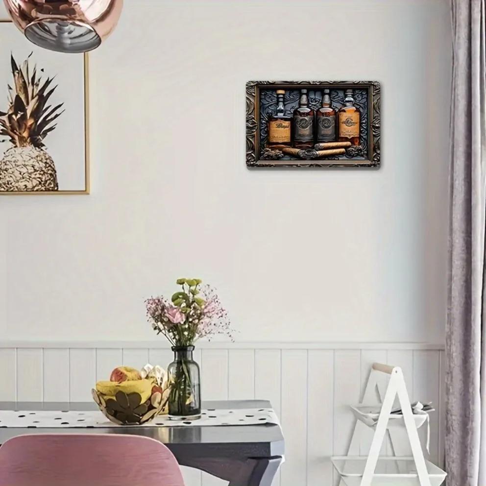 2D Flat-Printed Aluminum Metal Wall Hanging Sign: Whiskey &  Design (Square) – Ideal Decorative Wall Art for Home