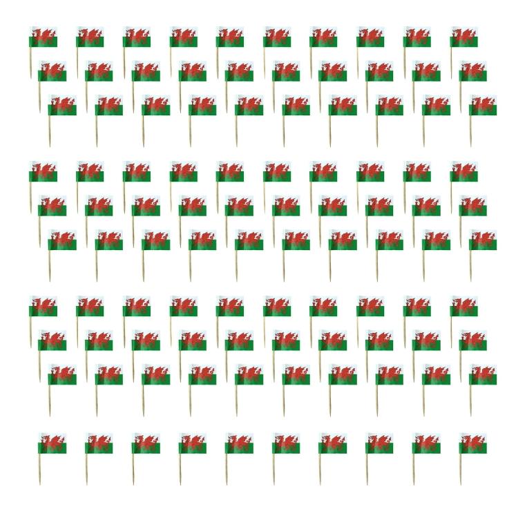 100Pcs National Flag Toothpick Cakes Picks Cupcake Top Decoration For Sweets Desserts Display And Festival Celebration