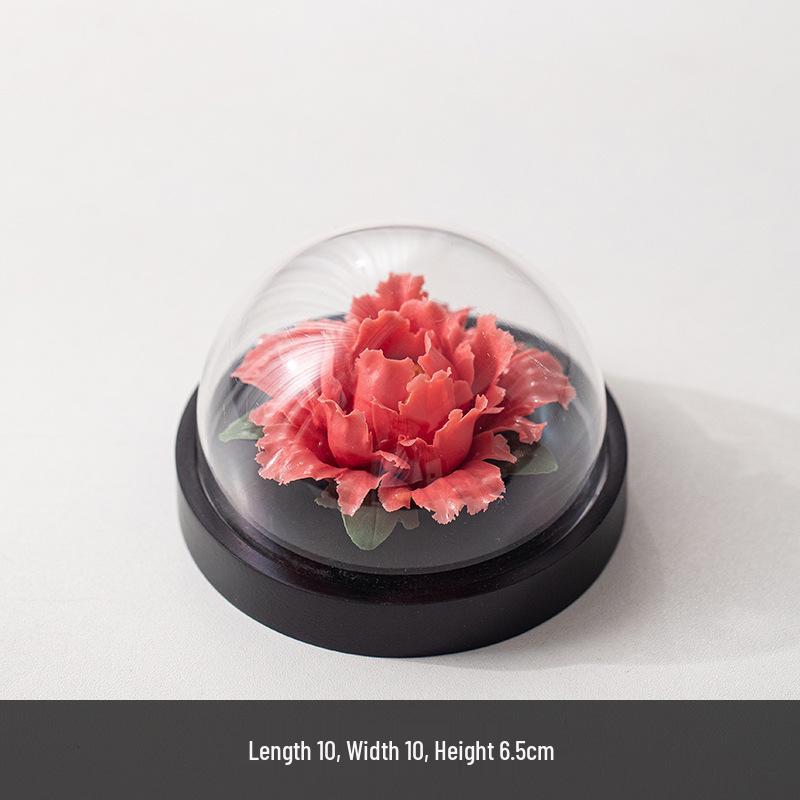 Handcrafted Ceramic Peony Aroma Diffuser & Incense Holder - Decorative Indoor Ornament No specific size