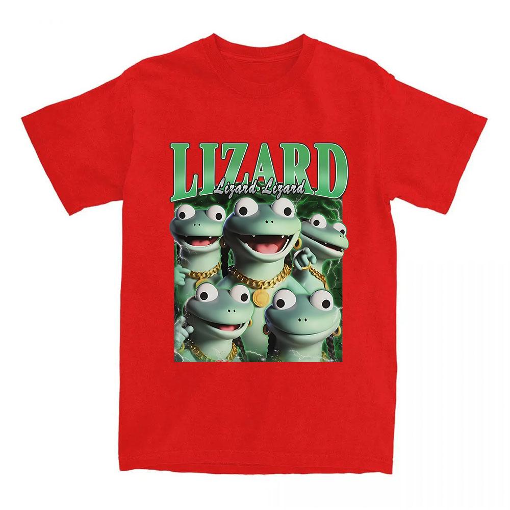 Lizard Meme T-shirt Short Sleeve Casual Female Tshirts Fashion Cotton Women Men Tee-shirt Funny Cartoon Printing Tees Female Top