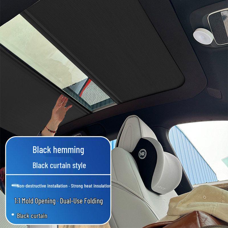 XPeng P7 G6 G9 Electric Sunroof Sunshade: Manual, Foldable, Heat Insulation, Sun Protection, Panoramic Roof Curtain. XPeng P7