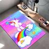 Rainbow Unicorn Fantasy: Non-slip Rug Suitable for Living Room and Bedroom Sofas.