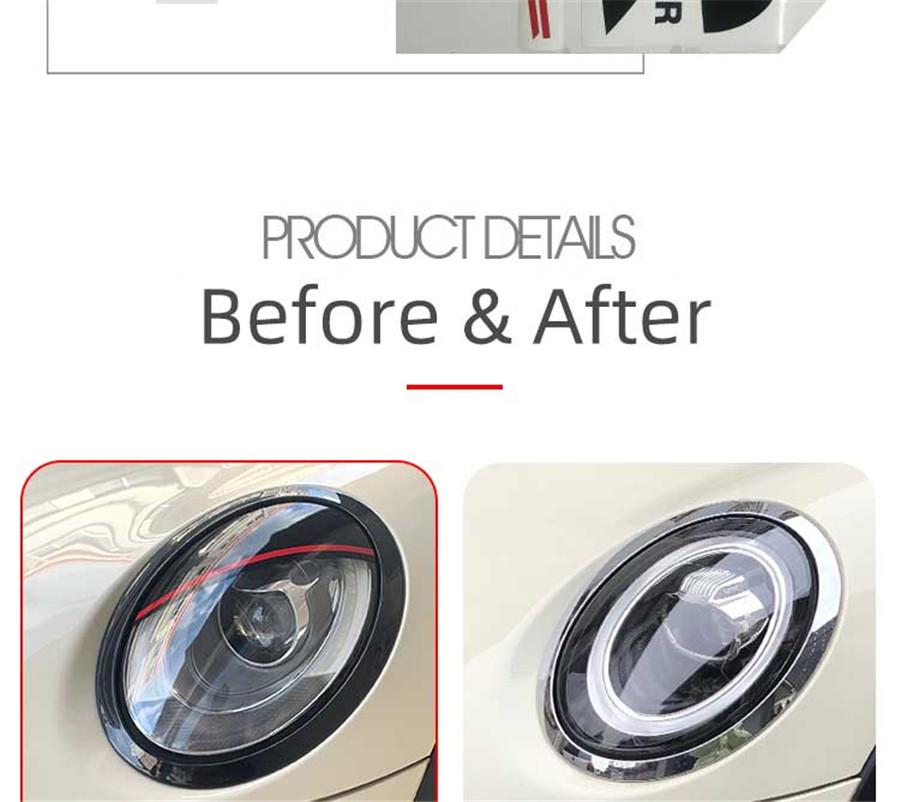 Headlight Double Eyelid Cute Sticker Modified Head Lamp Decal Trim Accessories