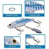 ALASICKA 1pcs Metal Vib Blade Glow Cicada Lure 50mm 55mm 12g 16g Sinking Tail Spinner Baits Bibe For Bass Pike Perch Fishing