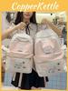 Cute Cat Dot Backpack For High School Girls Nylon School Bag