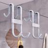 Multifunctional No-Drill Shower Glass Hanging Hook, Heavy Load Storage Hook for Towels Robes Clothes