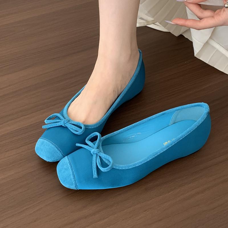 Fashion Bailamos Women Flat Shoes Soft Single Shoes Elegant Round Toe Women Shoes Shallow Loafers Low Heel Sandals