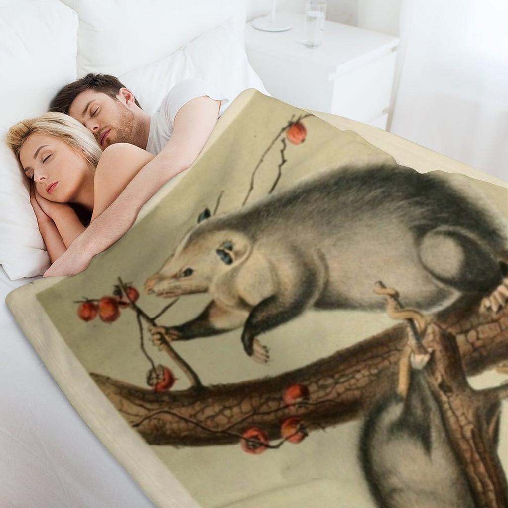 Naturalist Opossum Throw Blanket Blankets For Baby Soft Beds Tourist Blankets Sofas Of Decoration Blankets