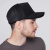 New Hard Top Baseball Cap Breathable Solid Color Peaked Cap 5 Panels Mesh Hat Men Women