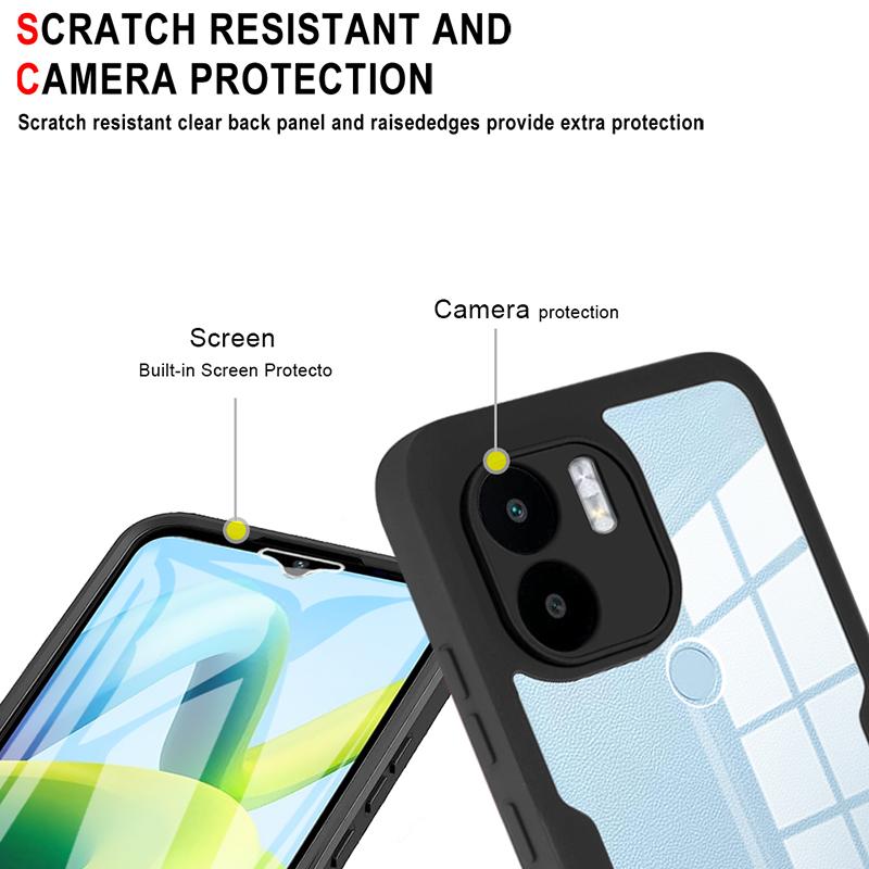 360 Full Body Heavy Duty Case For Xiaomi POCO X6 Pro POCO X3 NFC Poco X4 X5 Pro Double Sided Transparent Cover Soft Phone Case