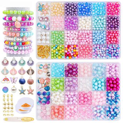 Ocean Color Imitation Pearl Bracelet Beaded Jewelry Bead Bracelet Bead Diy Jewelry Accessories Set