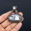Dendrite Opal Gemstone Pure Copper Wire Wrapped Handmade Jewelry Pendant
