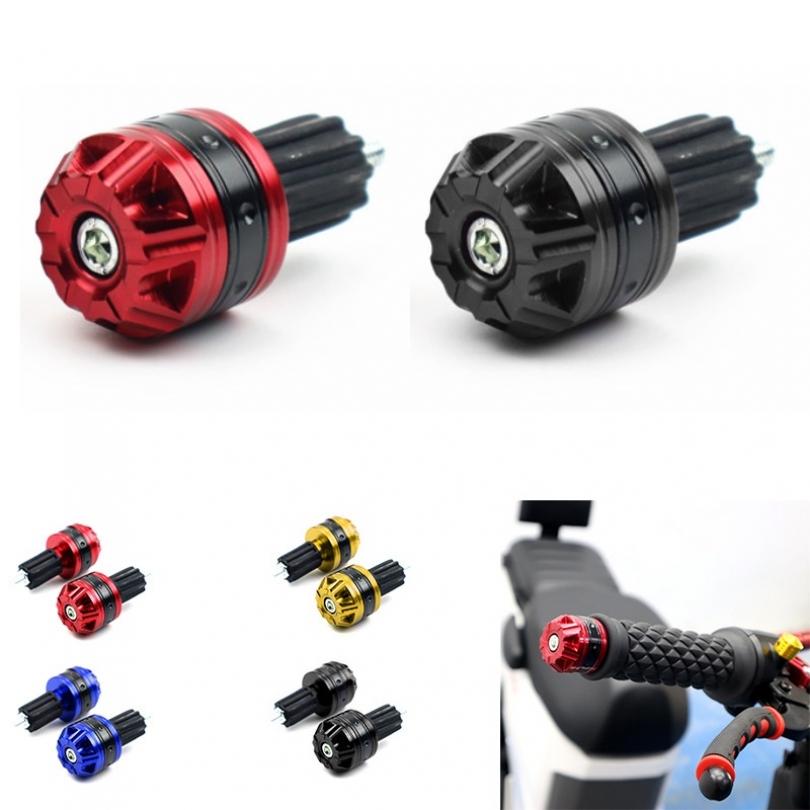 

Motorcycle Handle Bar Ends Grips 1 Pair Universal Bright Face for 7/8 Inch 22mm Aluminum alloy Motorcycle Handlebar Plug Slider золотий