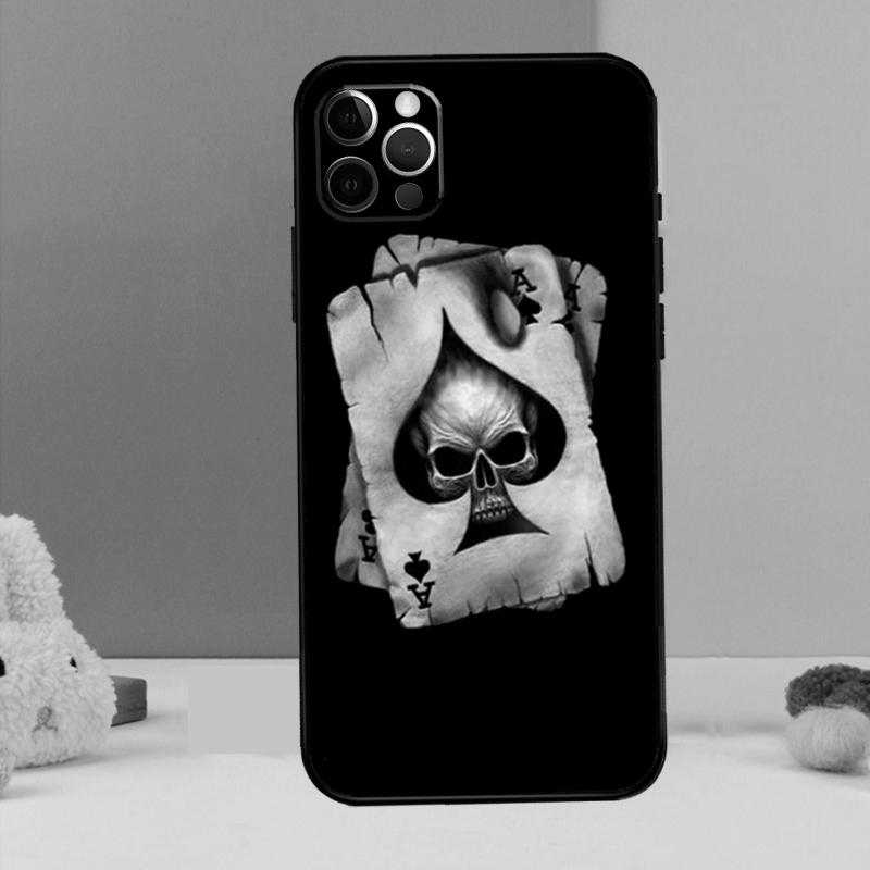 Ace of Spades Phone Case For iPhone 17 Air 16 15 14 13 11 12 Pro Max 12 13 mini 15 16 Plus 16e Cover Coque
