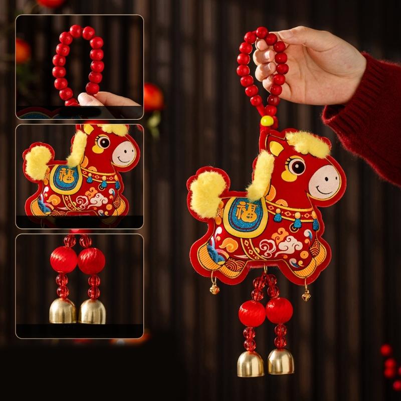Strong Hook Fabric Festival Hanging Ornament For Chinese New Year Decoration Multi Purpose Accessories