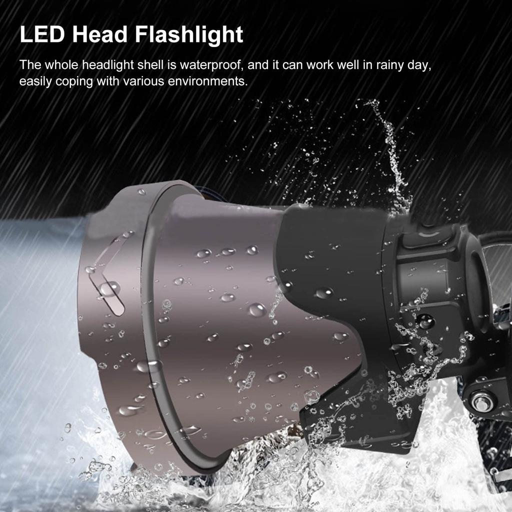 Rechargeable Aluminum Alloy and ABS High Brightness for Hiking Headlamp, Headlamp, Fishing, Camping,
