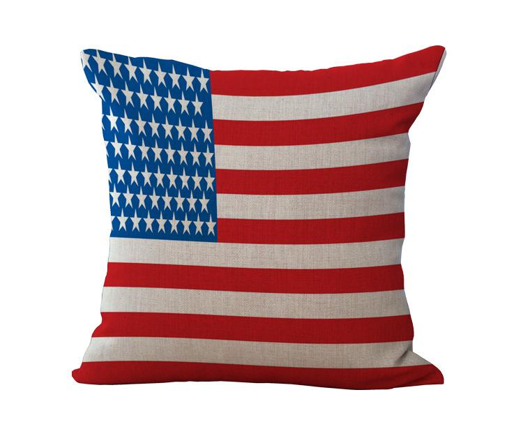 Cozy Cushion Cover American & British Flags Pet Dog Printed Personality Throw Pillow Case Home Decorative Pillows Square 45x45cm