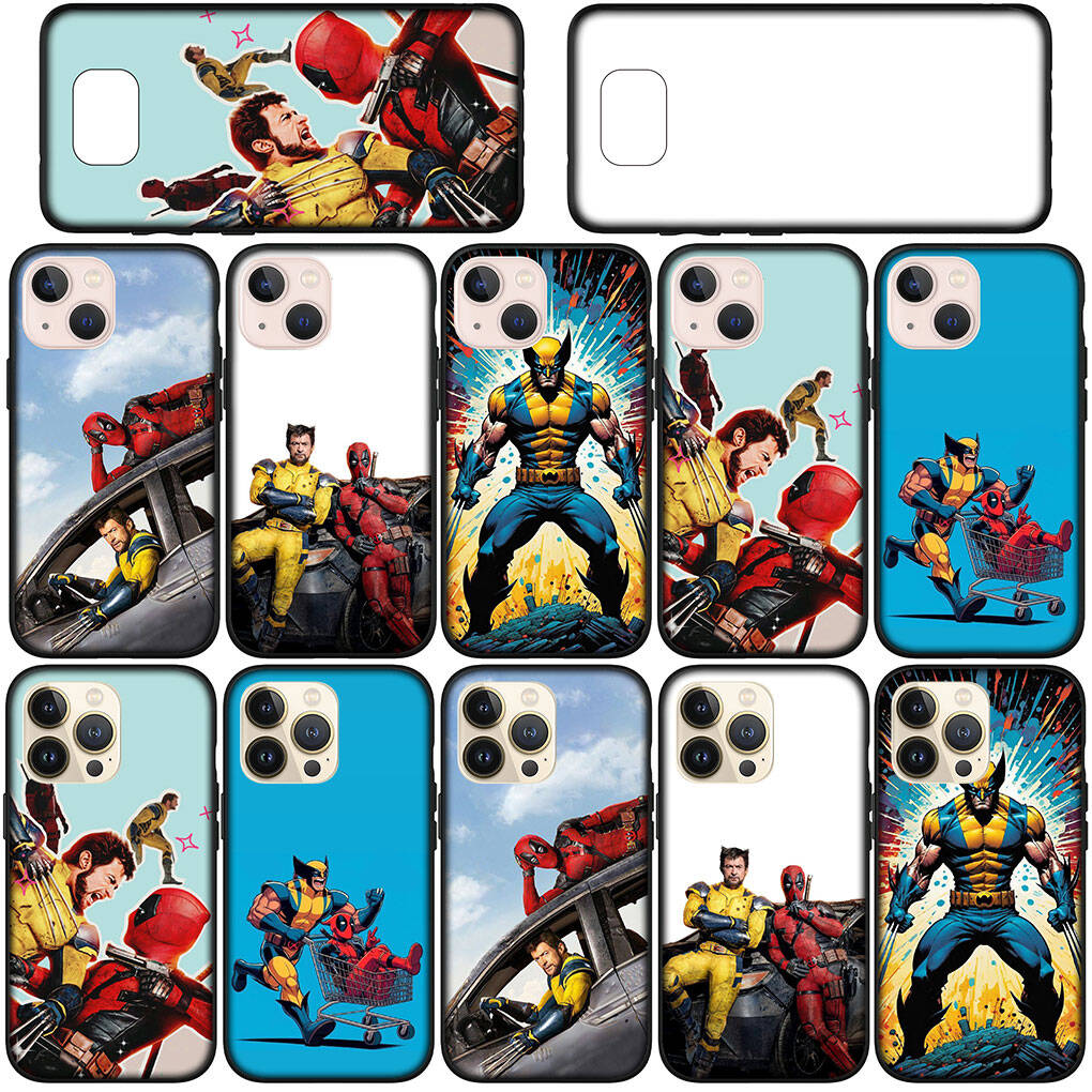 for iPhone 17 16 15 Xiaomi Poco Redmi Note 14 13 12 11 Pro Max Samsung Galaxy S25 S24 S23 OPPO Huawei Wolverine Deadpool Marvel Super Hero Phone Case