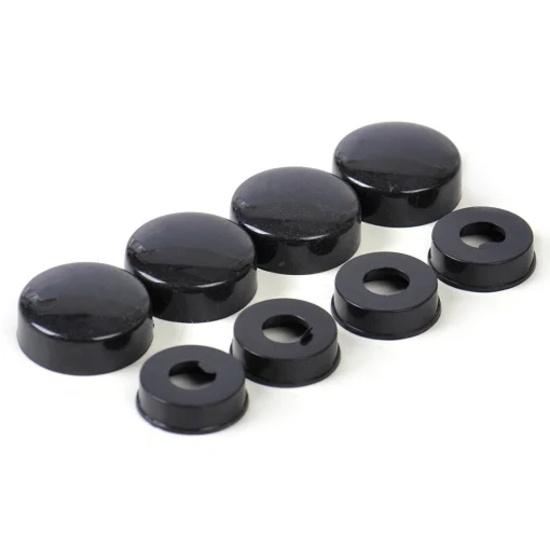 4 Stück ABS Schraubenmutterkappe + Schraubenabdeckung Set Universal für Auto LKW Motorrad Sicherheit Kennzeichenhalter Montage Schrauben Bolzen