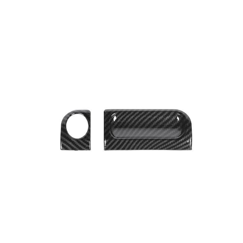 Carbon Fiber ABS Armrest Box Storage Switch Cover For Jeep Wrangler JK 2007-2010
