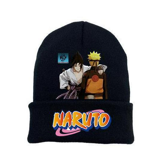 Pletená čepice Anime Naruto & Sasuke - Teplá zimní móda pro muže a studenty