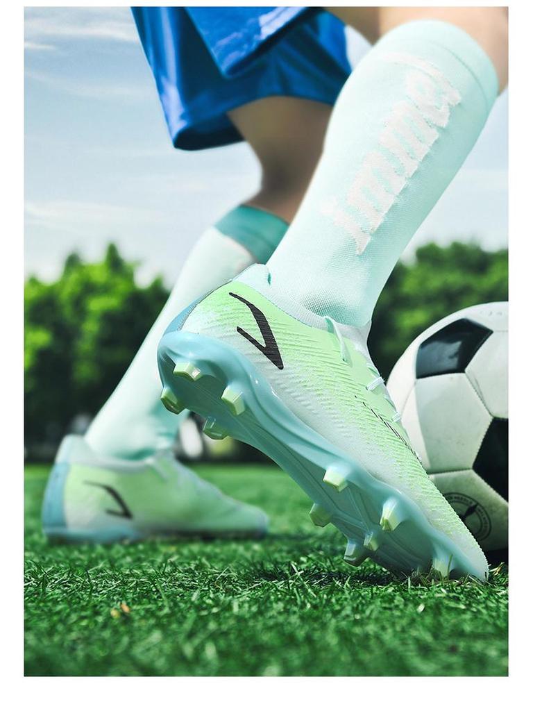 Unisex AG Long-Spike Non-Slip Soccer Shoes for Artificial Turf