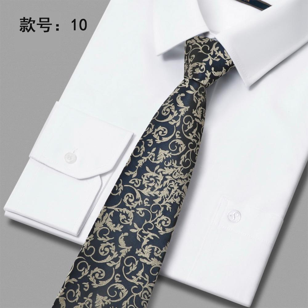 Men'S Tie Polyester Jacquard Embroidered Tie High-End Business Casual Dress Tie