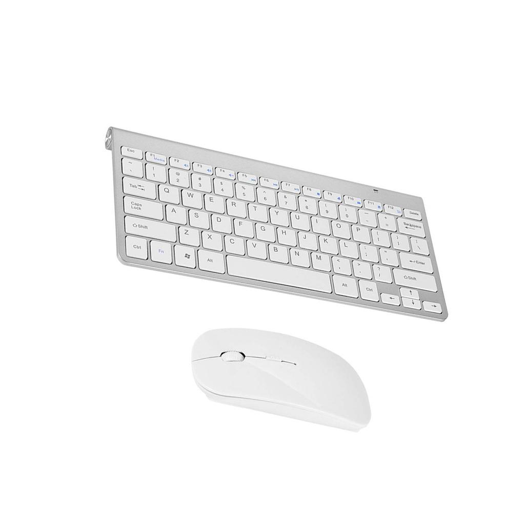 Slim 2.4GHz Wireless Keyboard and Mouse Kit for Desktop Laptop Black