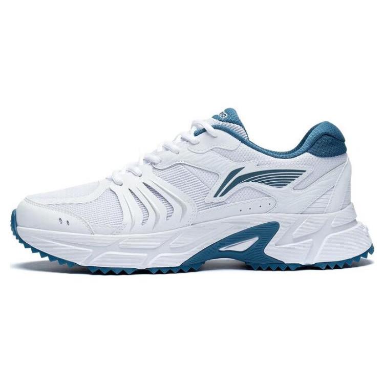 LiNing Pick Up The Light Abrasion Resistant Breathable Low Top Running Shoes Men's White Blue