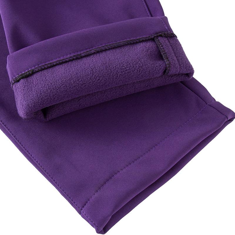 Pantalones impermeables cortavientos para hombre y mujer, con forro polar, para actividades al aire libre, softshell, para esquí y montañismo.