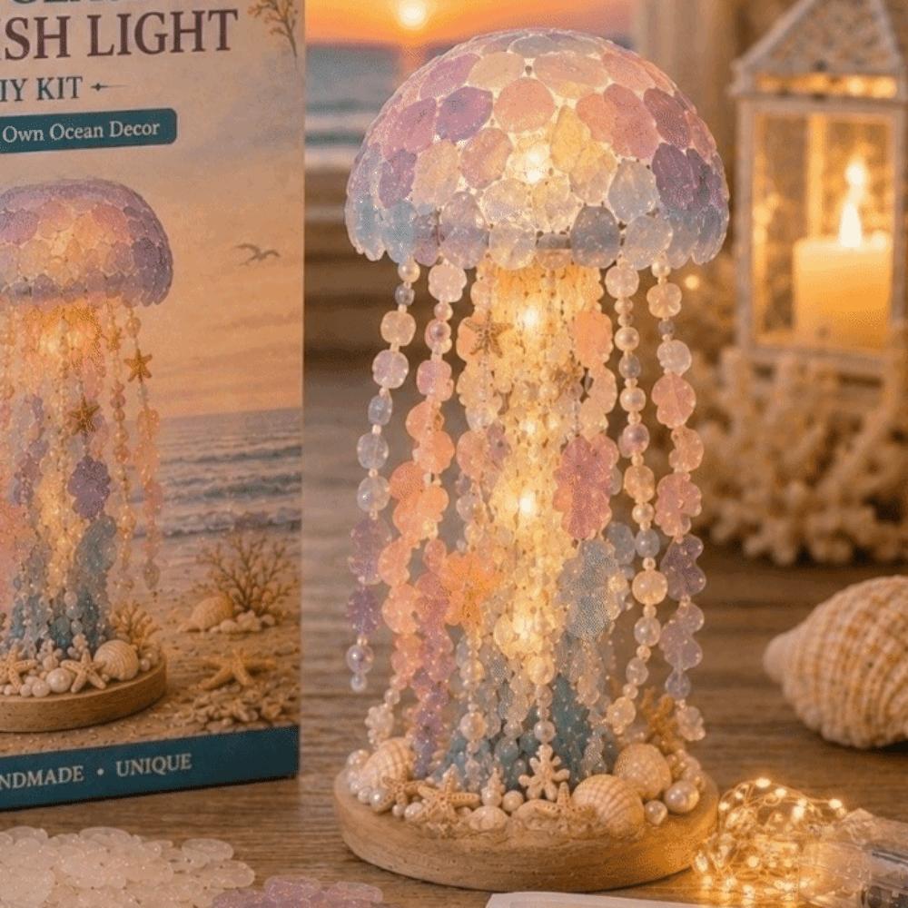 Handmade Sea Glass Art Kit Tortoise Jellyfish Sea Animals DIY Material Kit Home Decor